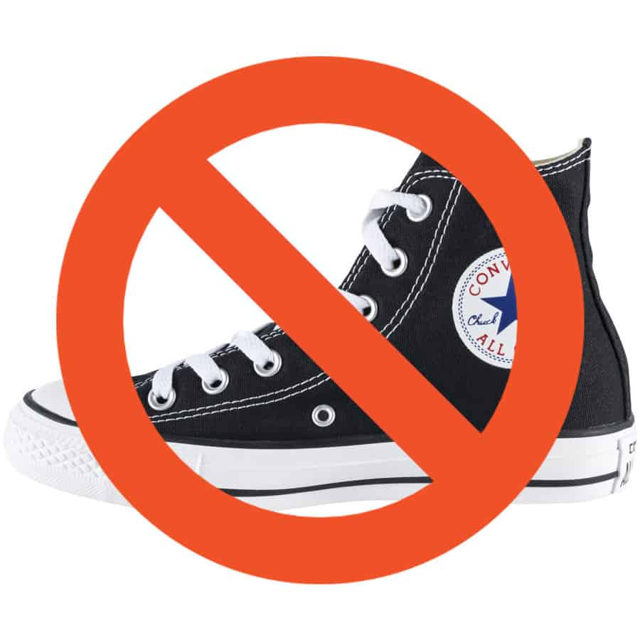 Converse - En sko du ej ska använda på ett rave