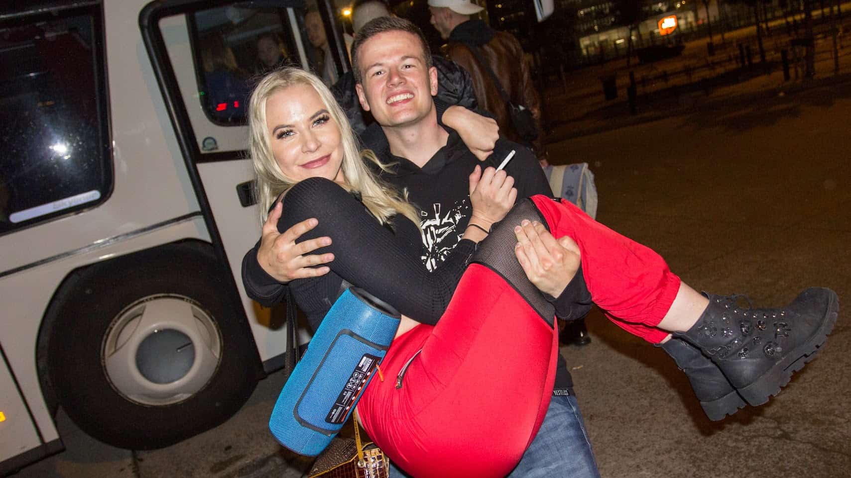 Couple holding